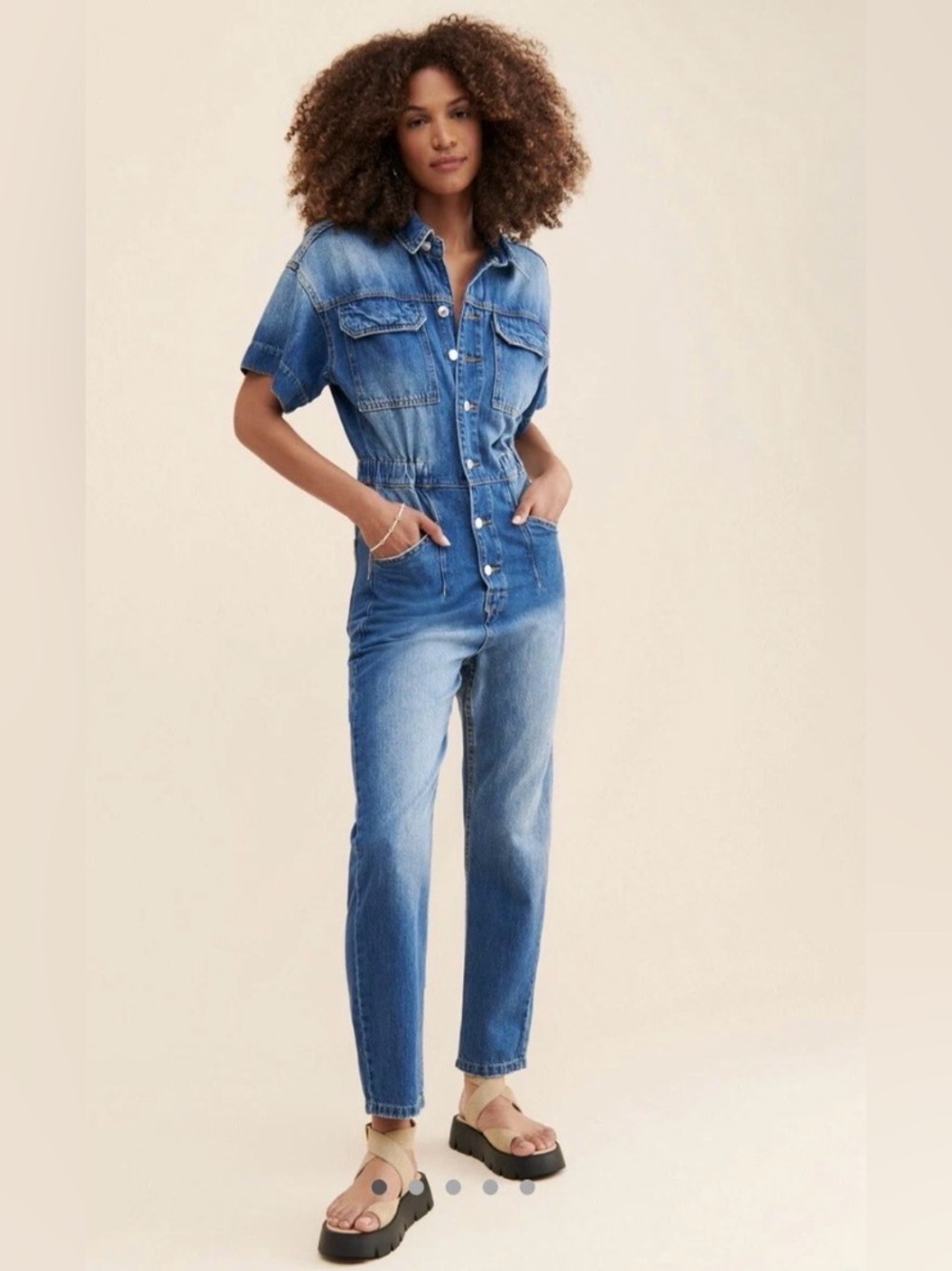 Free People x We The Free Marci Denim Jumpsuit